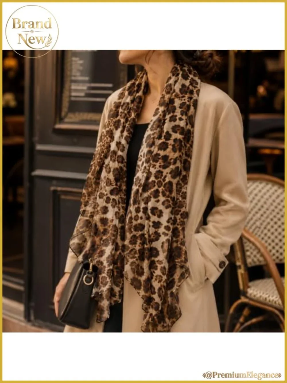 Leopard Print Scarf Lightweight Cheetah Shawl Wrap Women